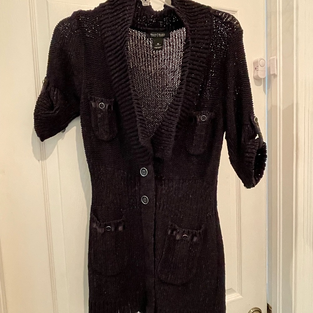 White House Black Market beautiful black sweater size Medium